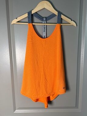 Nike Dri-Fit "Just Do It" Racerback Tank Top | Loose Fit | Orange | Size M